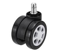 PATIKIL 3 Inch Office Chair Wheel Replacement, Desk Chair Wheels with 7/16" x 7/8" Quite Rolling Caster Wheels 154 Lbs Per Wheel for Wood Floors Carpet, White