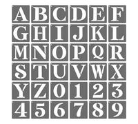 PATIKIL 3 Inch Plastic Letter and Number Stencils, 36 Pcs Reusable Alphabet Stencils for Painting Spraying on Wall, Wood, Fabric