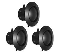 PATIKIL 3 Inch Round Air Vent, 3pcs ABS Adjustable Soffit Exhaust Vent Cover Ceiling Wall Air Diffuser for Home Living Room Kitchen Office Inline Duct Fan Outlet, Black