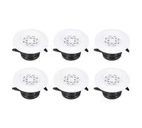 PATIKIL 3 Inch Round Air Vent Cover, 6 Pcs ABS Louver Soffit Vents with Screen Adjustable Ceiling Diffuser Grill Cover for Bathroom Kitchen Home Office Ventilation