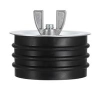 Patikil 3 Inch Sewer Cleanout Cap, Steel Mechanical Test Plug Expansion Pipe Cover, Durable Fit for Most Pipes Sink Pools, Black