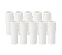 PATIKIL 3 Inch Tall Candle Covers Sleeves, 10Pcs Plastic E12 Chandelier Socket Sleeves Drip Candle Socket Covers Bulb Light Base Holder for Crystal Candle Lamps, White