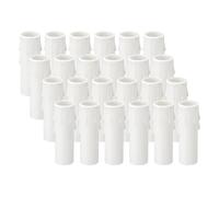 PATIKIL 3 Inch Tall Candle Covers Sleeves, 24Pcs Plastic E12 Chandelier Socket Sleeves Drip Candle Socket Covers Bulb Light Base Holder for Crystal Candle Lamps, White