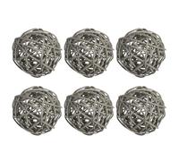 PATIKIL 3 Inch Wicker Rattan Balls, 6 Pcs Decorative Balls for Centerpiece Bowls Wedding Party Home Decor DIY Craft, Gray