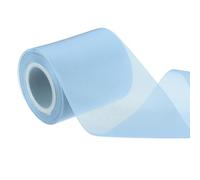PATIKIL 3 Inch x 25 Yards Sheer Organza Ribbon, Solid Color Silk Chiffon Ribbon for Gift Wrapping Wedding Chair Sash Flower Bouquet Party Decoration Hair Bows Sewing Crafts, Light Blue