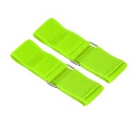 PATIKIL 3 Legged Race Bands, 2 Pack Nylon Elastic Tie for Outdoor Birthday Party Field Day Carnival Relay Game, Fluorescent Green