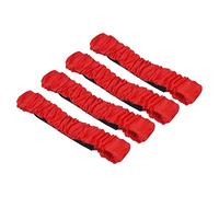 PATIKIL 3 Legged Race Bands, 4 Pack Elastic Tie for Outdoor Birthday Party Field Day Carnival Relay Game, Red