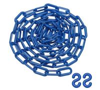 PATIKIL 3 m Plastic Chain Link, Safety Barrier Chain 2.5 x 5cm Buckle Lightweight Waterproof Crowd Control Queue Line Concerts Parking DIY Craft Fence Gate, Blue