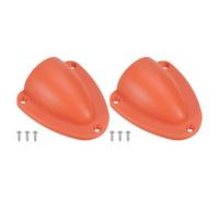 PATIKIL 3" Nylon Marine Wire Cable Vent Cover, 2 Pcs Plastic Clam-shell Vent Cap with Installation Screws for Boat Yacht, Orange