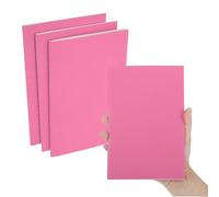 PATIKIL 3 Pack A5 Notebook, A5 Journal Mini Notebook Pocket Kraft Memo Notepads Wide Ruled Lined Sketchbook Small 8.3x5.5 Inch 30 Sheets for Men Women Office Supplies Travelers,Hot Pink