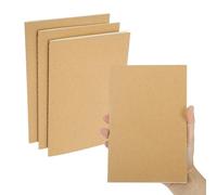 PATIKIL 3 Pack A5 Notebook, A5 Journal Mini Notebook Pocket Kraft Memo Notepads Wide Ruled Lined Sketchbook Small 8.3x5.5 Inch 30 Sheets for Men Women Office Supplies Travelers,Kraft Tone