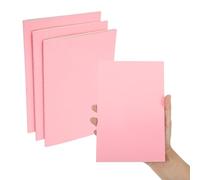 PATIKIL 3 Pack A5 Notebook, A5 Journal Mini Notebook Pocket Kraft Memo Notepads Wide Ruled Lined Sketchbook Small 8.3x5.5 Inch 30 Sheets for Men Women Office Supplies Travelers,Pink