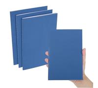 PATIKIL 3 Pack A5 Notebook, A5 Journal Mini Notebook Pocket Kraft Memo Notepads Wide Ruled Lined Sketchbook Small 8.3x5.5 Inch 30 Sheets for Men Women Office Supplies Travelers,Dark Blue