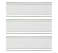 PATIKIL 3 Pack Nameplate Holder for Door or Wall, Aluminum Name Plate Suitable 2x7.1" Image for Office Business Meeting Room, Silver