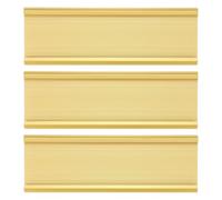 PATIKIL 3 Pack Nameplate Holder for Door or Wall, Aluminum Name Plate Suitable 2x7.1" Image for Office Business Meeting Room, Gold