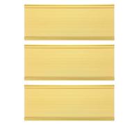 PATIKIL 3 Pack Nameplate Holder for Door or Wall, Aluminum Name Plate Suitable 3.2x9.4" Image for Office Business Meeting Room, Gold