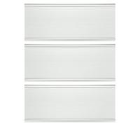 PATIKIL 3 Pack Nameplate Holder for Door or Wall, Aluminum Name Plate Suitable 4.2x11" Image for Office Business Meeting Room, Silver