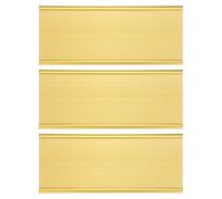 PATIKIL 3 Pack Nameplate Holder for Door or Wall, Aluminum Name Plate Suitable 4.2x11" Image for Office Business Meeting Room, Gold
