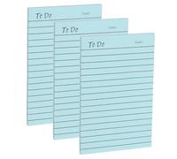PATIKIL 3 Pack to Do List Notepads, 4x6 Daily to Do List Notepads Things Sticky Notes Checklist Memo Planner Message Pads 50 Sheets per Pad for Work Office, Blue
