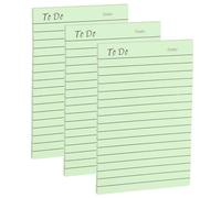 PATIKIL 3 Pack to Do List Notepads, 4x6 Daily to Do List Notepads Things Sticky Notes Checklist Memo Planner Message Pads 50 Sheets per Pad for Work Office, Green