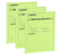 PATIKIL 3 Pack While You were Out Message Pad, 4.25 x 5.5 Sticky Notes Notepads 50 Sheets Per Pad Memo Phone Message Pads for Office, Green