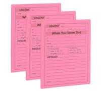 PATIKIL 3 Pack While You were Out Message Pad, 4.25 x 5.5 Sticky Notes Notepads 50 Sheets Per Pad Memo Phone Message Pads for Office, Hot Pink