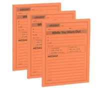 PATIKIL 3 Pack While You were Out Message Pad, 4.25 x 5.5 Sticky Notes Notepads 50 Sheets Per Pad Memo Phone Message Pads for Office, Red