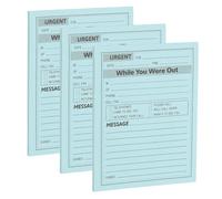 PATIKIL 3 Pack While You were Out Message Pad, 4.25 x 5.5 Sticky Notes Notepads 50 Sheets Per Pad Memo Phone Message Pads for Office, Blue