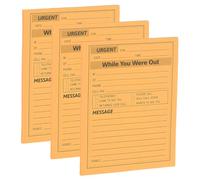 PATIKIL 3 Pack While You were Out Message Pad, 4.25 x 5.5 Sticky Notes Notepads 50 Sheets Per Pad Memo Phone Message Pads for Office, Orange