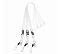 PATIKIL 3 Pack White Lanyards for Keys, Cool Breakaway Lanyard for Men, ID Badges Holder Straps with Lobster Clasp Keychains for Teachers Office Staff