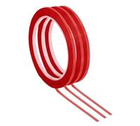 PATIKIL 3 Pack Whiteboard Tape, 4mm 5/32" Width Art Tape Dry Erase Board Pinstripe Thin Tape for Graphic Chart Grid Drafting Electrical Marking, Red