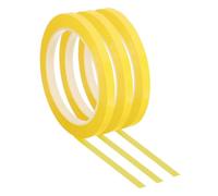 PATIKIL 3 Pack Whiteboard Tape, 7mm 1/4" Width Art Tape Dry Erase Board Pinstripe Thin Tape for Graphic Chart Grid Drafting Electrical Marking, Dark Yellow