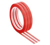 PATIKIL 3 Pack Whiteboard Tape, 7mm 1/4" Width Art Tape Dry Erase Board Pinstripe Thin Tape for Graphic Chart Grid Drafting Electrical Marking, Red