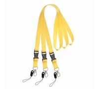 PATIKIL 3 Pack Yellow Lanyards for Keys, Cool Breakaway Lanyard for Men, ID Badges Holder Straps with Lobster Clasp Keychains for Teachers Office Staff