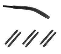 PATIKIL 3 Pairs Eye Glass Replacement Temples, Silicone Anti-Slip Eyeglass End Tips Glasses Retainers Fits 5x2.5mm for Rectangle Thin Metal Eyeglass Sunglasses Temple, Black