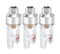 PATIKIL 3 Pcs Air Brush in-Line Filter, 1/8 BSP Inlet and Outlet Threads Mini Air Filter Water Oil Separator for Paint Spray Air Hoses Line Compressor Fitting