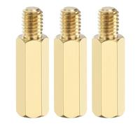 PATIKIL 3 Pcs Male to Female Thread Spacer Screws M6 x 25mm + 8mm Brass Hex Standoff PCB Motherboard Spacer Screw Nut for Drone Quadcopter Computer Electronic Projects Circuit Board