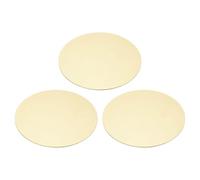 PATIKIL 3 Pcs Metal Stamping Blanks, 100mm Round Stamping Name Tags Blanks Metal Plate Disc Sheet Circle for Laser Engraving Stamping Dog Tags Keychain Making, 1.0mm Thick, Brass Tone