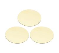 PATIKIL 3 Pcs Metal Stamping Blanks, 30mm Round Stamping Name Tags Blanks Metal Plate Disc Sheet Circle for Laser Engraving Stamping Dog Tags Keychain Making, 0.5mm Thick, Brass Tone
