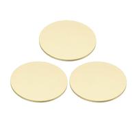 PATIKIL 3 Pcs Metal Stamping Blanks, 30mm Round Stamping Name Tags Blanks Metal Plate Disc Sheet Circle for Laser Engraving Stamping Dog Tags Keychain Making, 1.0mm Thick, Brass Tone