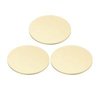 PATIKIL 3 Pcs Metal Stamping Blanks, 40mm Round Stamping Name Tags Blanks Metal Plate Disc Sheet Circle for Laser Engraving Stamping Dog Tags Keychain Making, 1.2mm Thick, Brass Tone