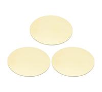 PATIKIL 3 Pcs Metal Stamping Blanks, 50mm Round Stamping Name Tags Blanks Metal Plate Disc Sheet Circle for Laser Engraving Stamping Dog Tags Keychain Making, 0.6mm Thick, Brass Tone