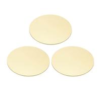 PATIKIL 3 Pcs Metal Stamping Blanks, 70mm Round Stamping Name Tags Blanks Metal Plate Disc Sheet Circle for Laser Engraving Stamping Dog Tags Keychain Making, 1.2mm Thick, Brass Tone