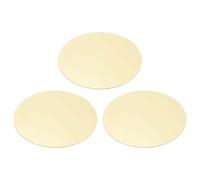 PATIKIL 3 Pcs Metal Stamping Blanks, 90mm Round Stamping Name Tags Blanks Metal Plate Disc Sheet Circle for Laser Engraving Stamping Dog Tags Keychain Making, 0.6mm Thick, Brass Tone