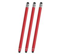 PATIKIL 3 Pcs Stylus Pens for Touch Screens, 2 in 1 High Sensitivity Universal Pen Capacitive Stylus for Phone Tablets Laptop Touch Screen Devices, Red