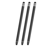 PATIKIL 3 Pcs Stylus Pens for Touch Screens, 2 in 1 High Sensitivity Universal Pen Capacitive Stylus for Phone Tablets Laptop Touch Screen Devices, Black