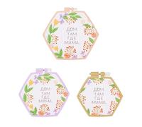 PATIKIL 3 Pieces 3 Sizes Hexagonal Embroidery Hoops, Adjustable Cross Stitch Hoops Ring ABS Plastic Embroidery Frame Punch Needle Hoop for Sewing, Needlework, DIY Craft, Multicolored