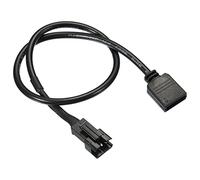 PATIKIL 3 Pin 5V 30cm Long Computer Motherboard Interface to SM3P Male Extension Cable, Power Adapter Plastic Metal for RGB Fans LED Strips, Black
