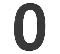 PATIKIL 3" Self-adhesive House Numbers for Outside Stick On, 1 Pcs Stainless Steel Address Visibility Signs for House Address Outside Garden Door Mailbox Decor Office Number, Number 0