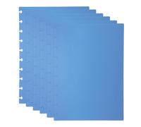 PATIKIL 3 Set Discbound Notebook Cover, 10 x 7.1 B5 Letter Size PP Disc Planner Cover for Notebook Planner Office Product, Blue